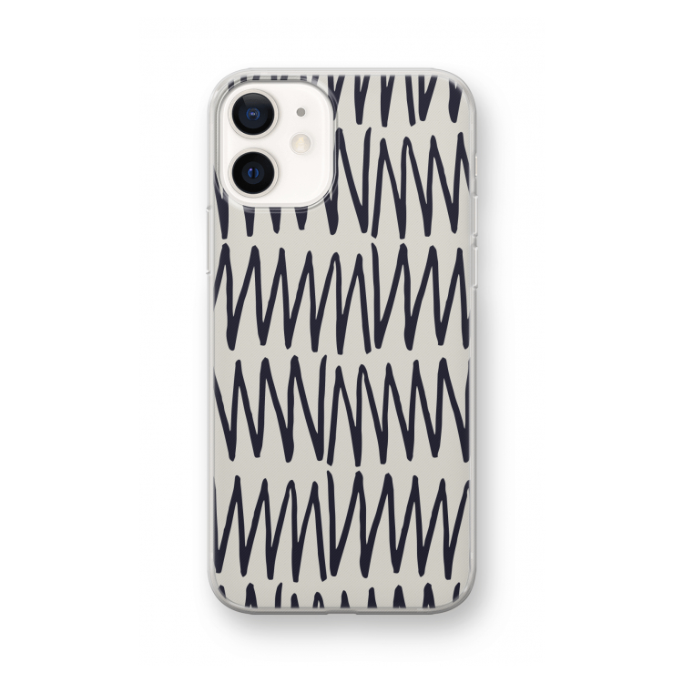 Marrakech Zigzag: iPhone 12 mini Transparant Hoesje