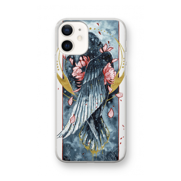 Golden Raven: iPhone 12 mini Transparant Hoesje