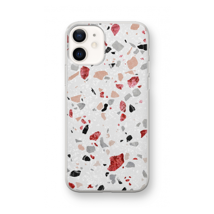 Terrazzo N°12: iPhone 12 mini Transparant Hoesje