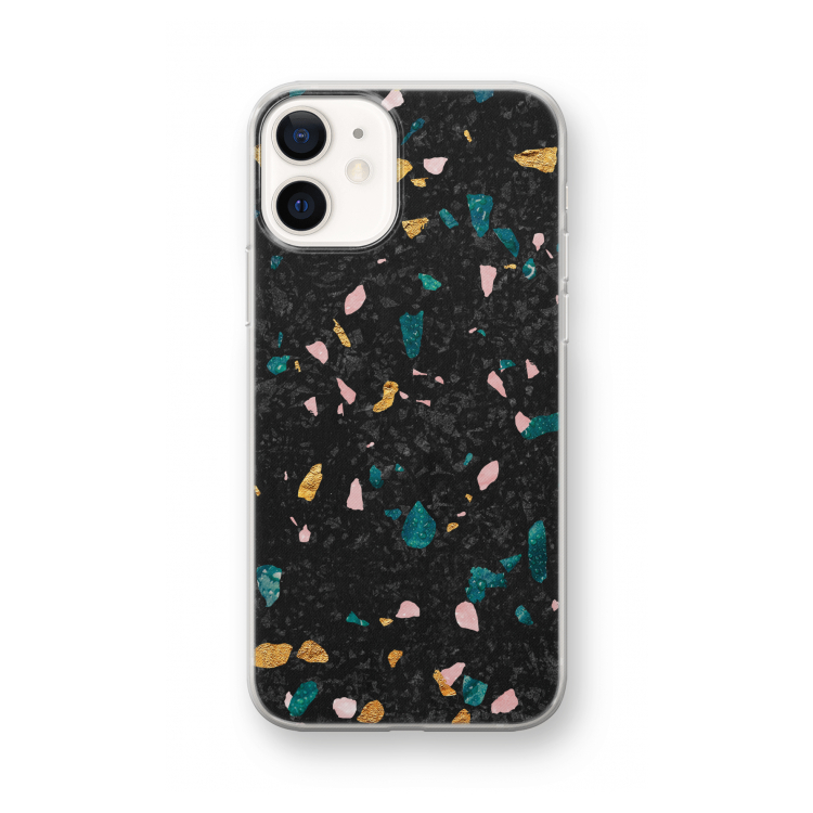 Terrazzo N°10: iPhone 12 mini Transparant Hoesje