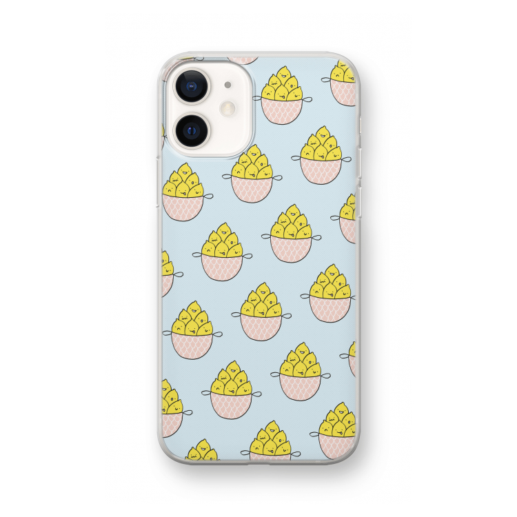 Citroenen: iPhone 12 mini Transparant Hoesje