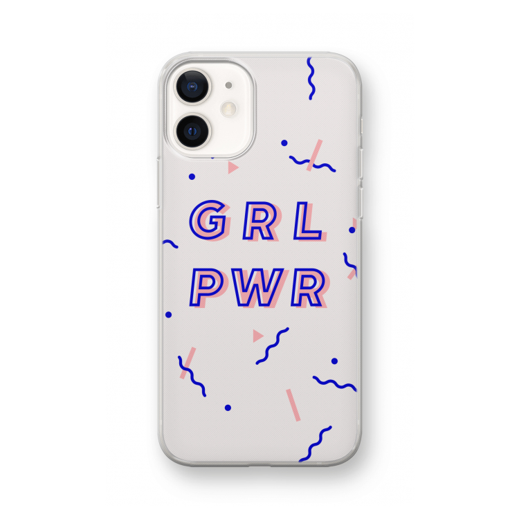 GRL PWR: iPhone 12 mini Transparant Hoesje