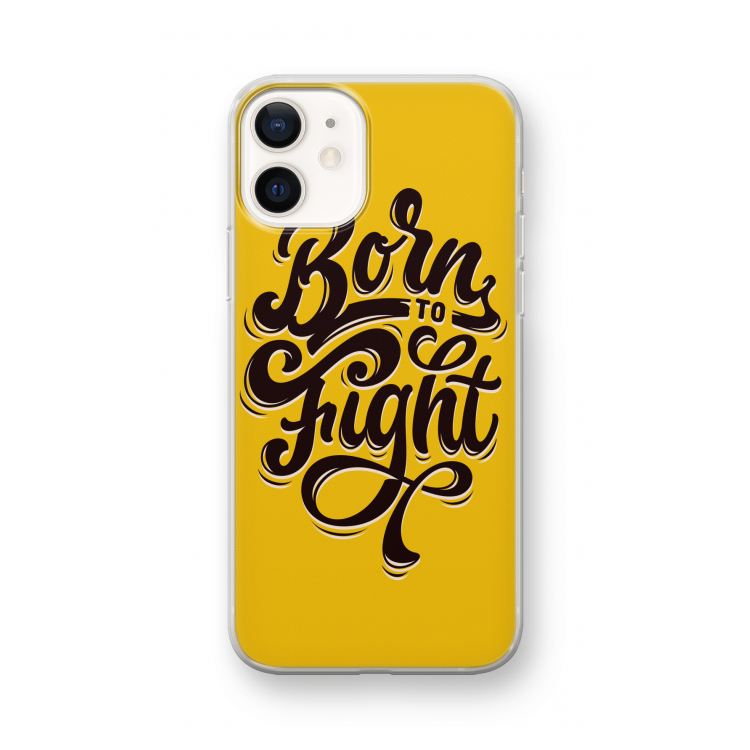 Born to Fight: iPhone 12 mini Transparant Hoesje