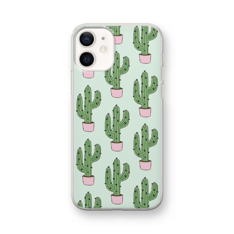 Cactus Lover: iPhone 12 mini Transparant Hoesje