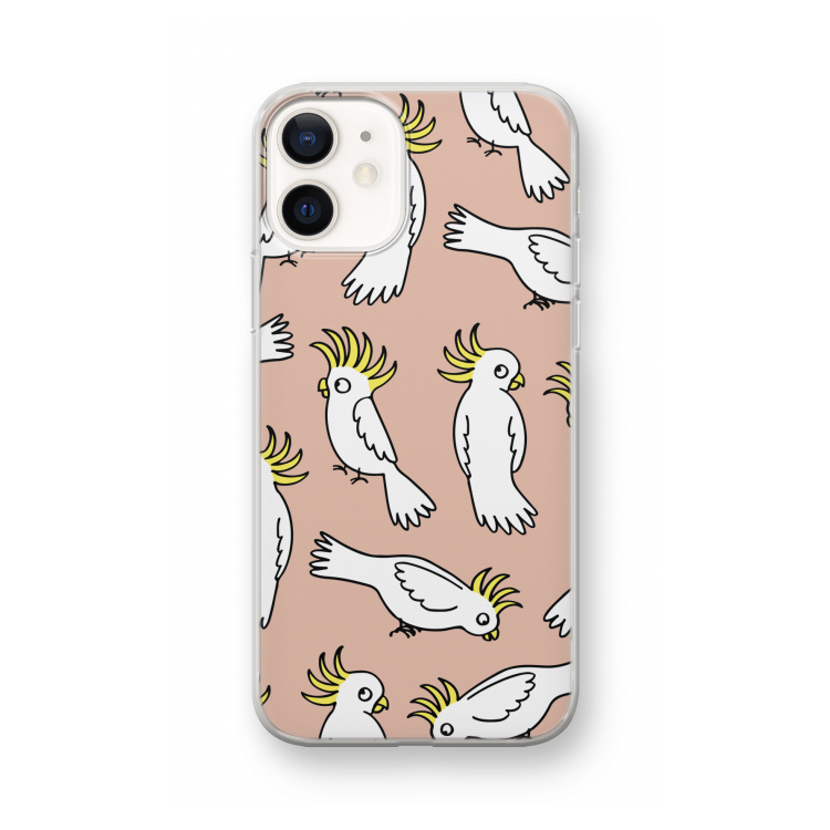 Papegaai: iPhone 12 mini Transparant Hoesje
