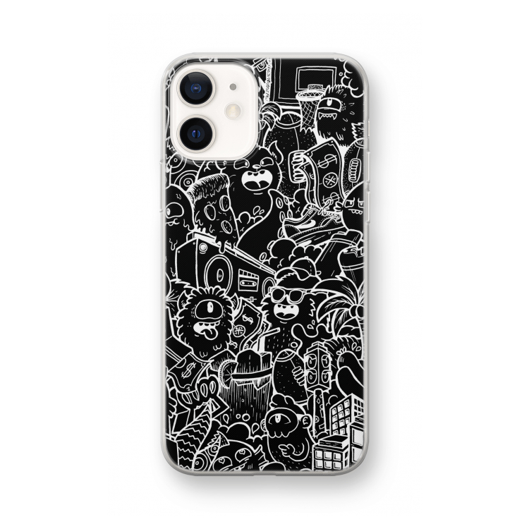 Vexx Black City : iPhone 12 mini Transparant Hoesje