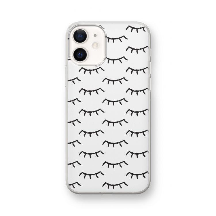 Wimpers: iPhone 12 mini Transparant Hoesje