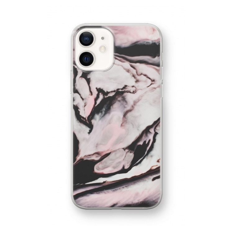 Roze stroom: iPhone 12 mini Transparant Hoesje