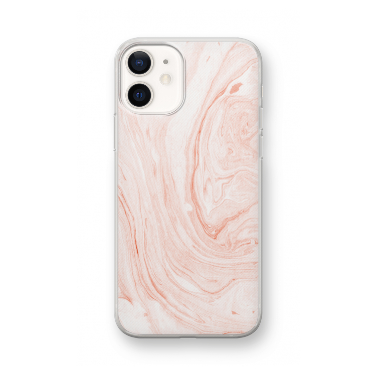 Peach bath: iPhone 12 mini Transparant Hoesje