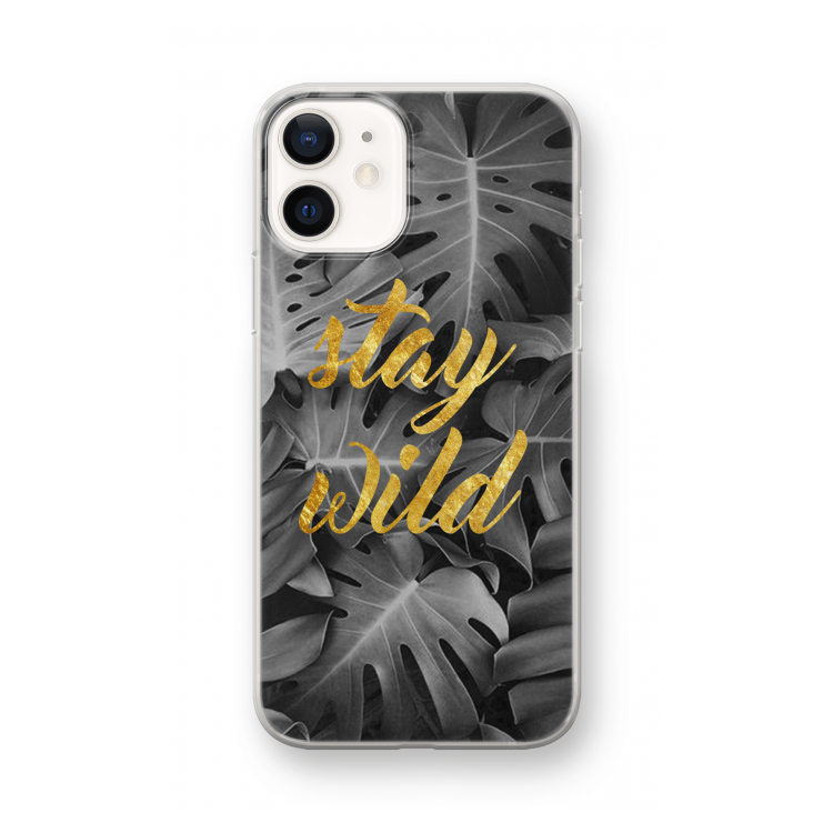 Stay wild: iPhone 12 mini Transparant Hoesje