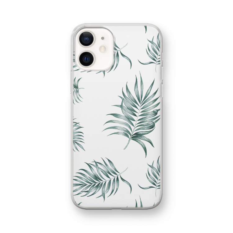 Simple leaves: iPhone 12 mini Transparant Hoesje