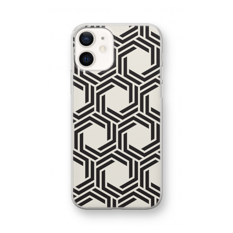 Geometrisch patroon: iPhone 12 mini Transparant Hoesje
