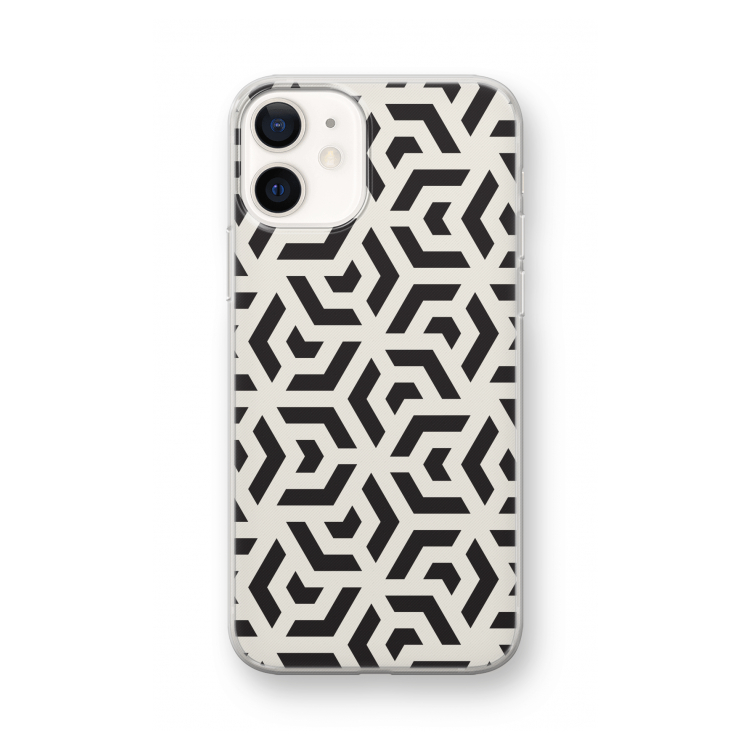 Crazy pattern: iPhone 12 mini Transparant Hoesje