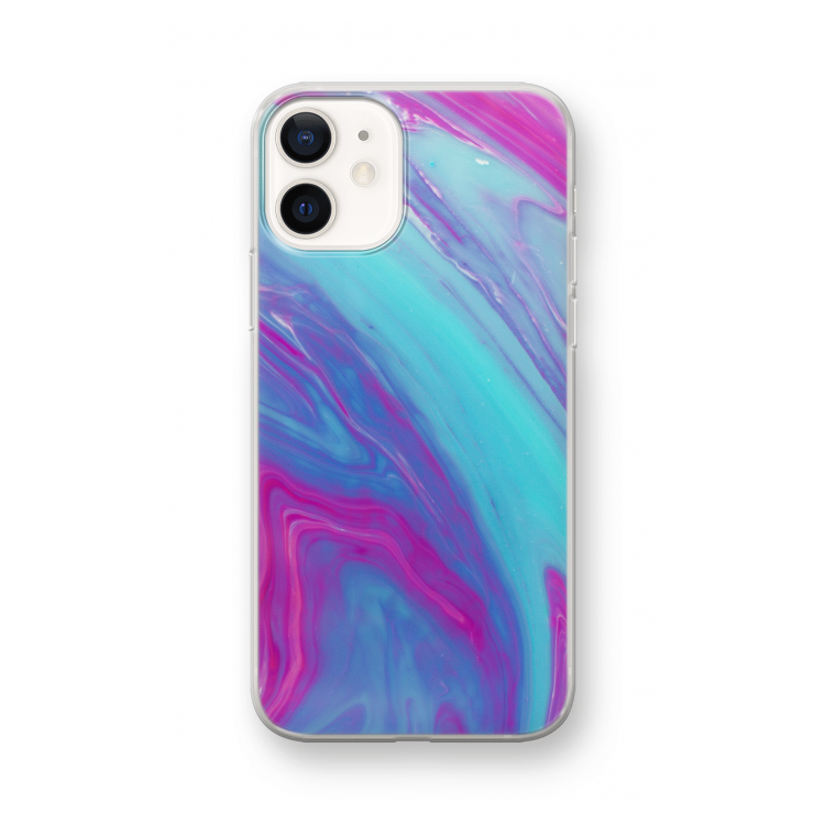 Zweverige regenboog: iPhone 12 mini Transparant Hoesje