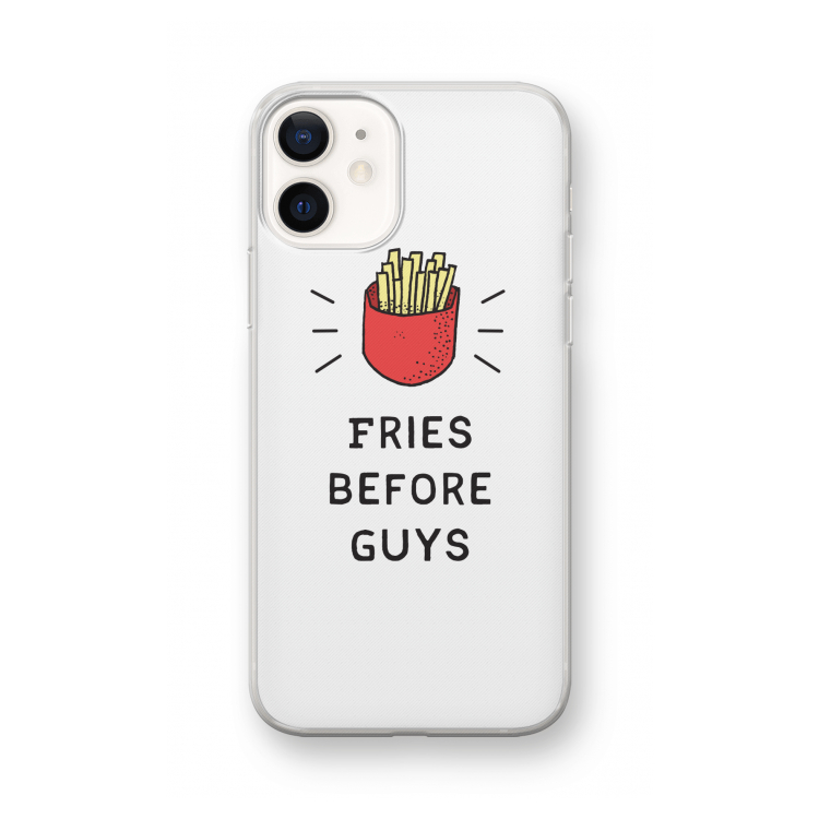 Fries before guys: iPhone 12 mini Transparant Hoesje