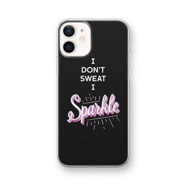 Sparkle quote: iPhone 12 mini Transparant Hoesje