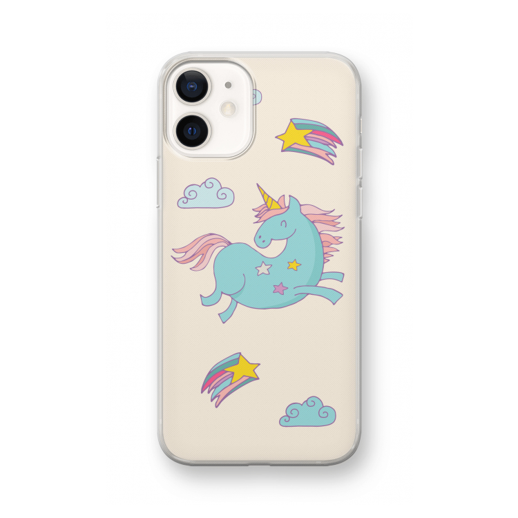 Vliegende eenhoorn: iPhone 12 mini Transparant Hoesje