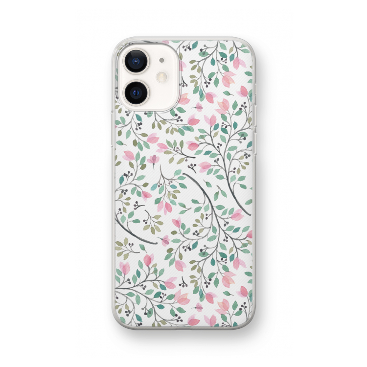 Sierlijke bloemen: iPhone 12 mini Transparant Hoesje