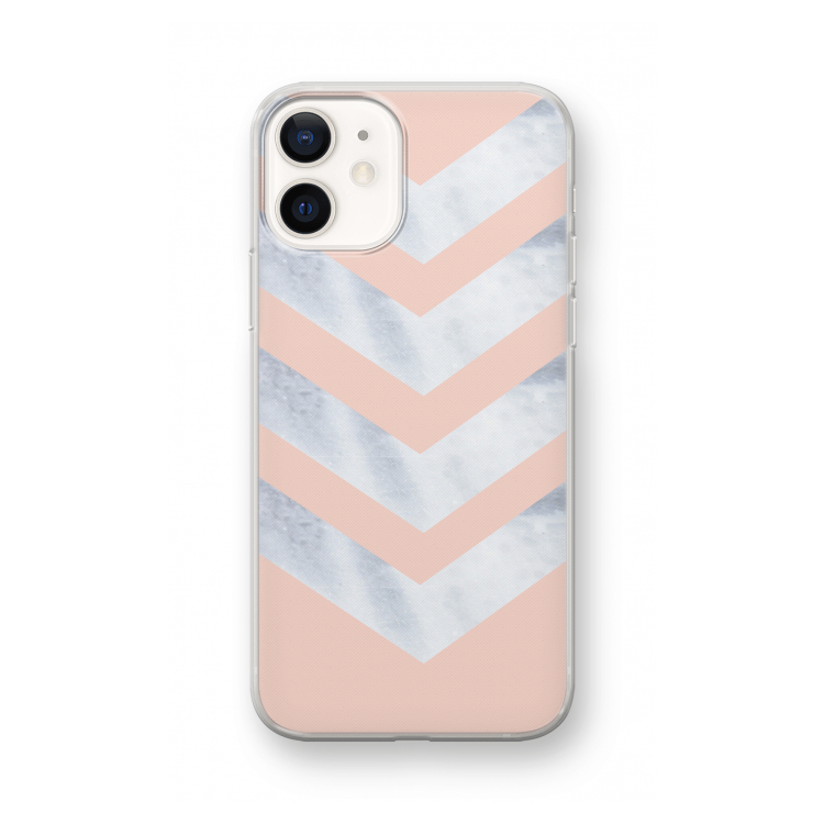 Marmeren pijlen: iPhone 12 mini Transparant Hoesje