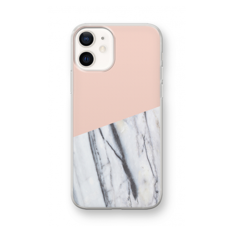 A touch of peach: iPhone 12 mini Transparant Hoesje
