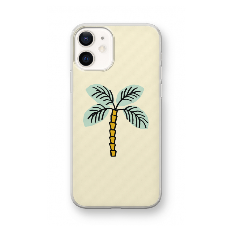 Palmboom: iPhone 12 mini Transparant Hoesje