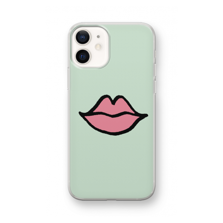 Kusje: iPhone 12 mini Transparant Hoesje