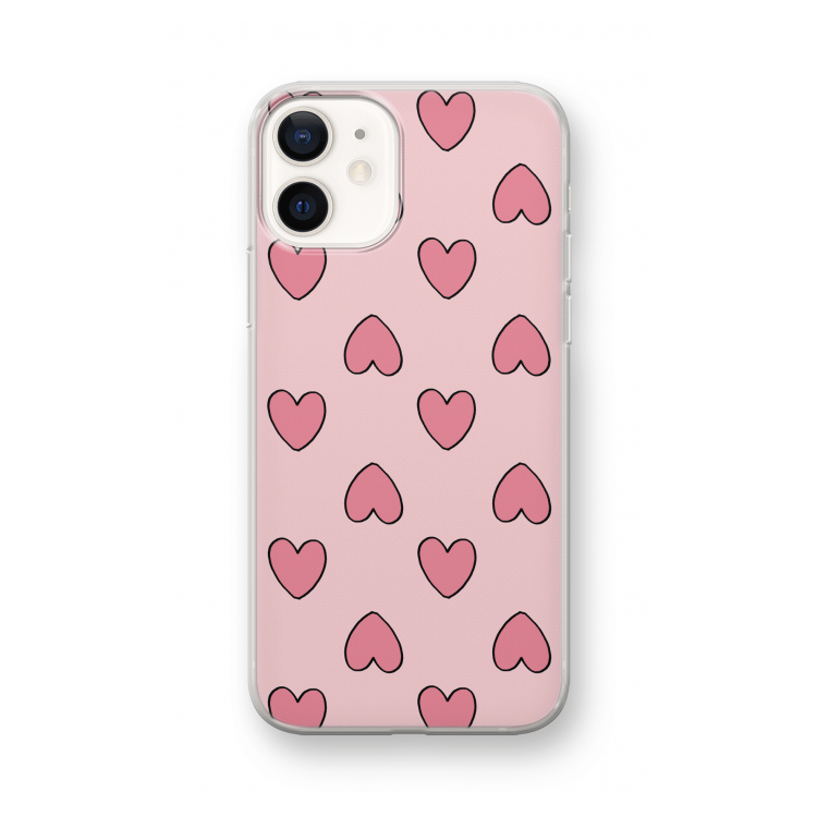Ondersteboven verliefd: iPhone 12 mini Transparant Hoesje