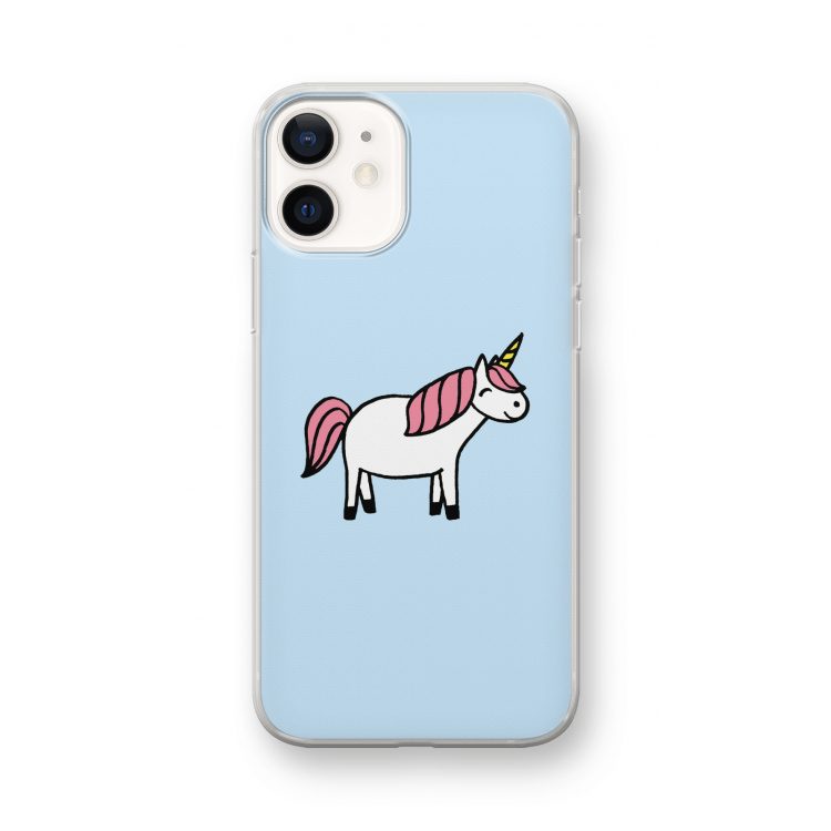 Eenhoorn: iPhone 12 mini Transparant Hoesje