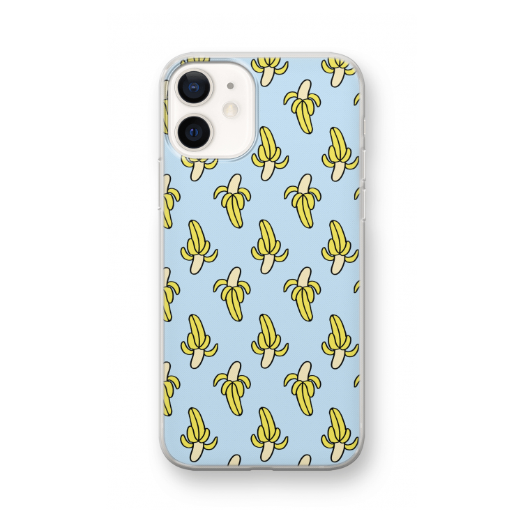 Bananas: iPhone 12 mini Transparant Hoesje
