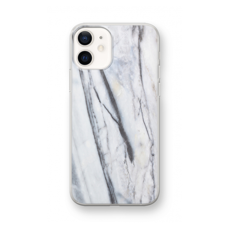 Gestreepte marmer: iPhone 12 mini Transparant Hoesje