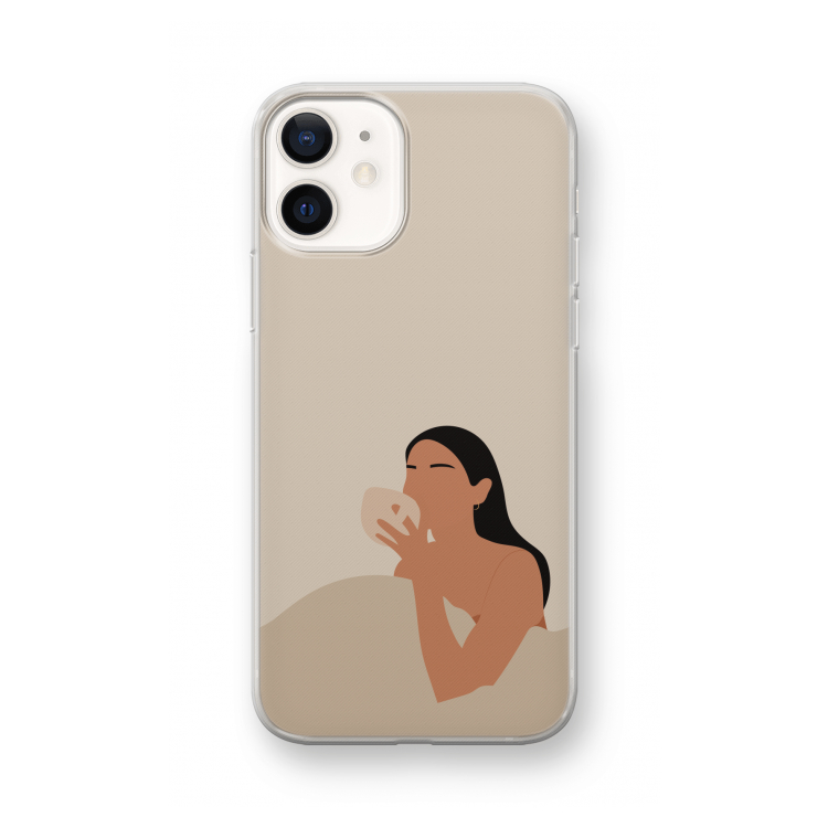 Fresh coffee: iPhone 12 mini Transparant Hoesje