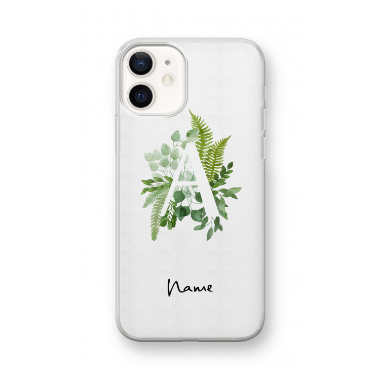 Green Brush: iPhone 12 mini Transparant Hoesje