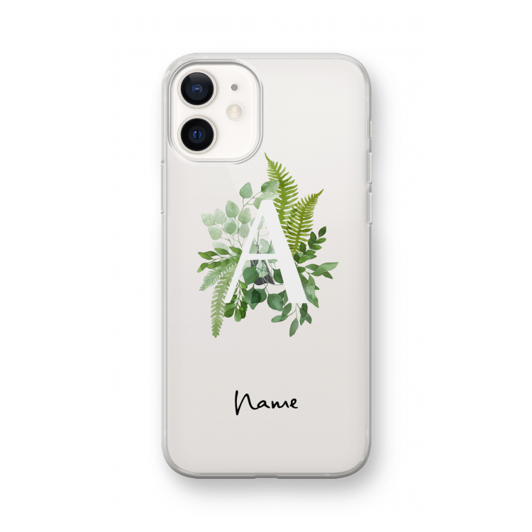 Green Brush: iPhone 12 mini Transparant Hoesje