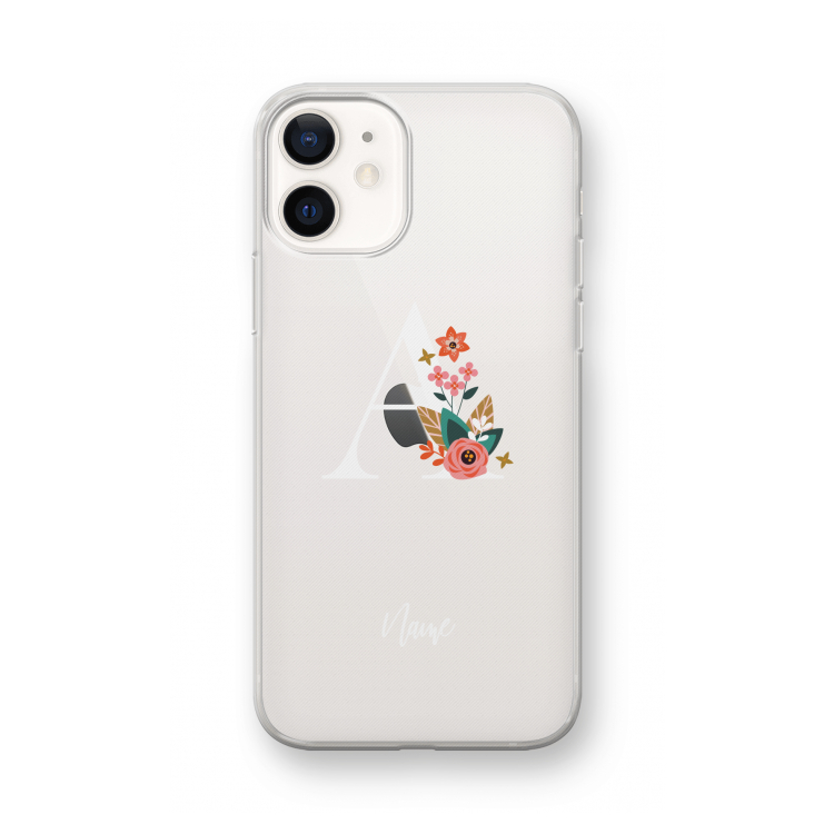Pink Bouquet: iPhone 12 mini Transparant Hoesje