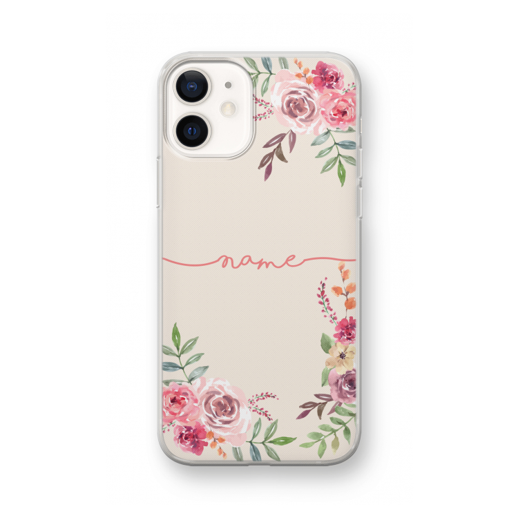 Rozen: iPhone 12 mini Transparant Hoesje