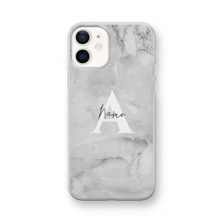 Ivory Marble: iPhone 12 mini Transparant Hoesje