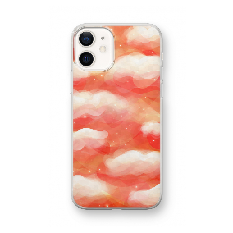 Lichte Wolken: iPhone 12 mini Transparant Hoesje