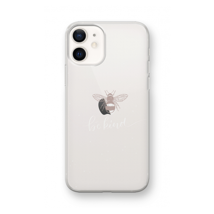 Be(e) kind: iPhone 12 mini Transparant Hoesje