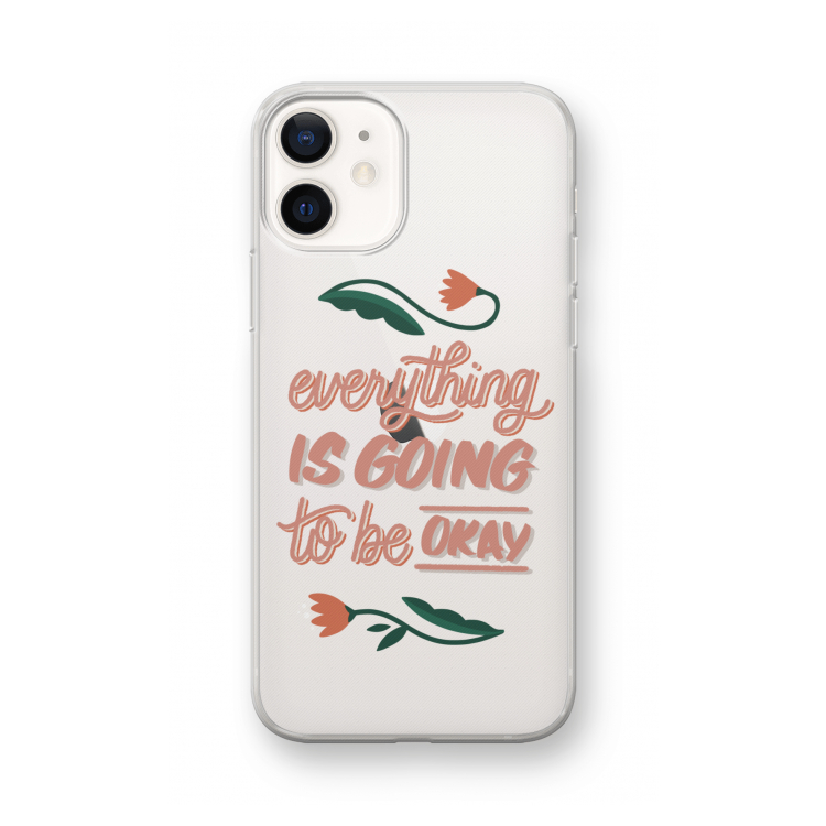 Optimistic flower girl: iPhone 12 mini Transparant Hoesje