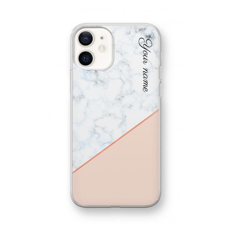 Marmer in stijl: iPhone 12 mini Transparant Hoesje