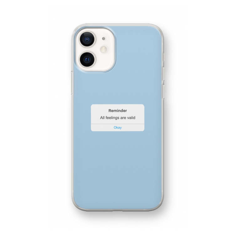 Reminder: iPhone 12 mini Transparant Hoesje