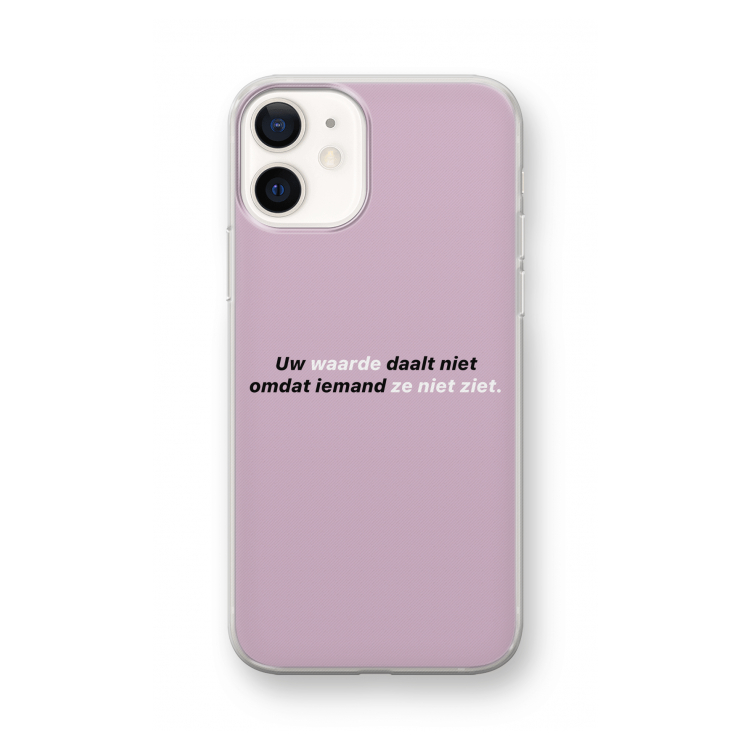 uw waarde daalt niet: iPhone 12 mini Transparant Hoesje