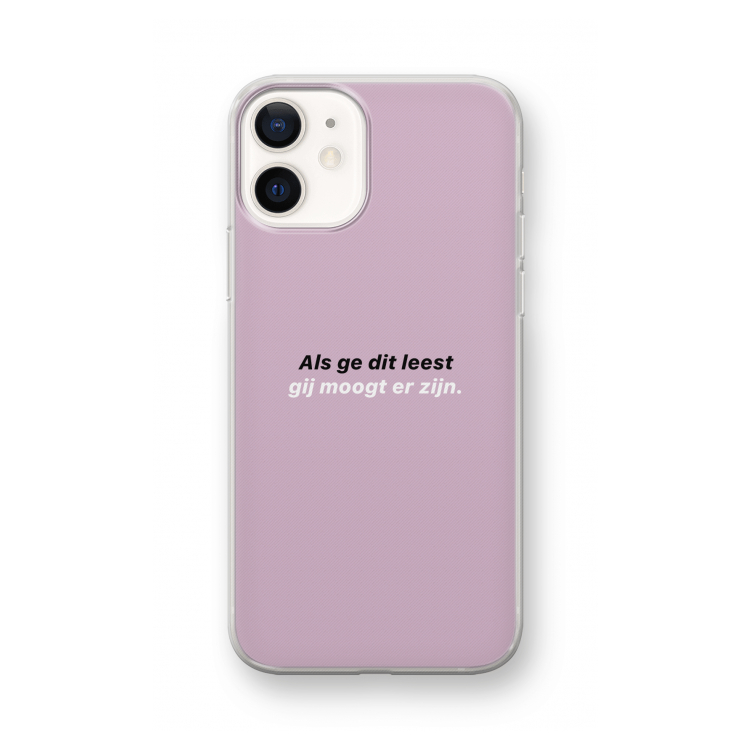 gij moogt er zijn: iPhone 12 mini Transparant Hoesje