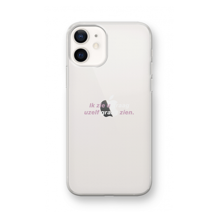 uzelf graag zien: iPhone 12 mini Transparant Hoesje
