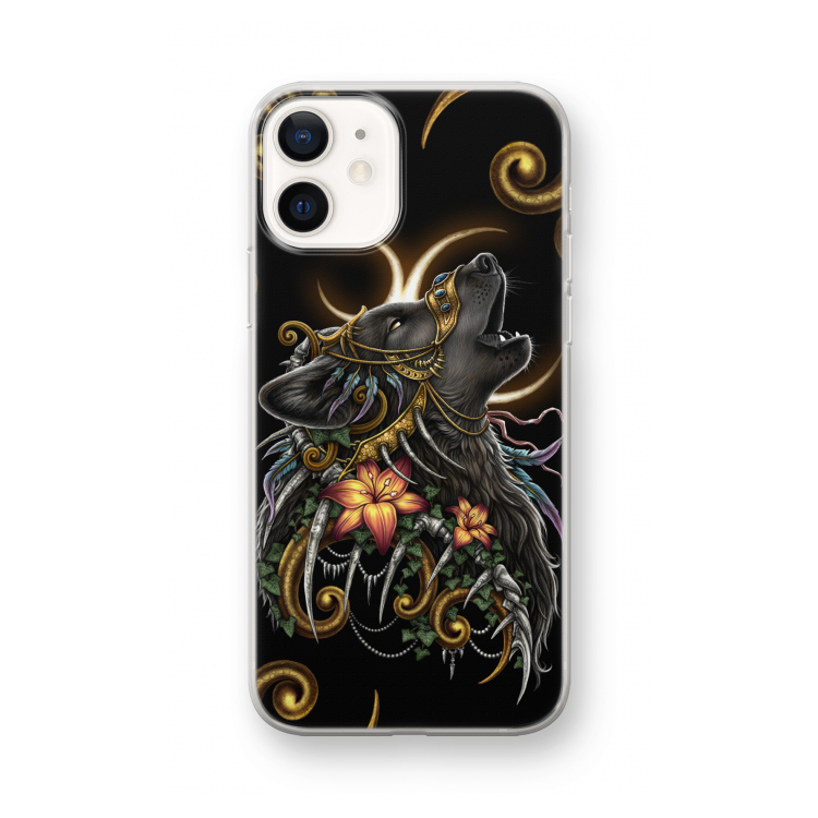 Huilende Wolf: iPhone 12 mini Transparant Hoesje