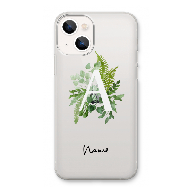 Green Brush: iPhone 13 Transparant Hoesje