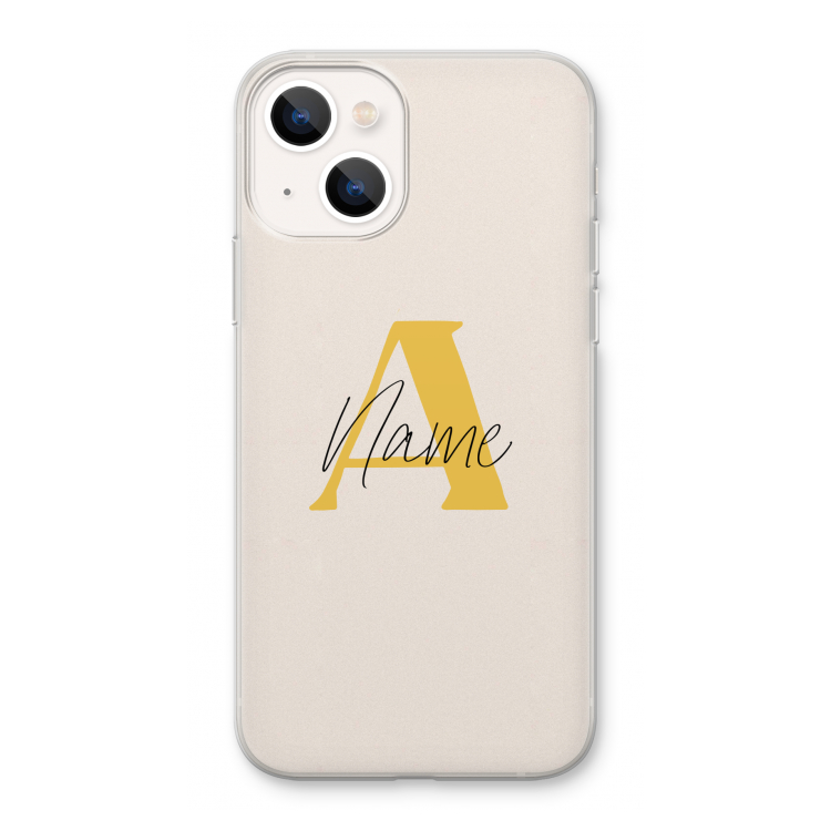 Amber Script: iPhone 13 Transparant Hoesje