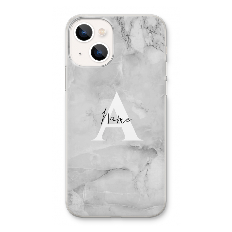 Ivory Marble: iPhone 13 Transparant Hoesje