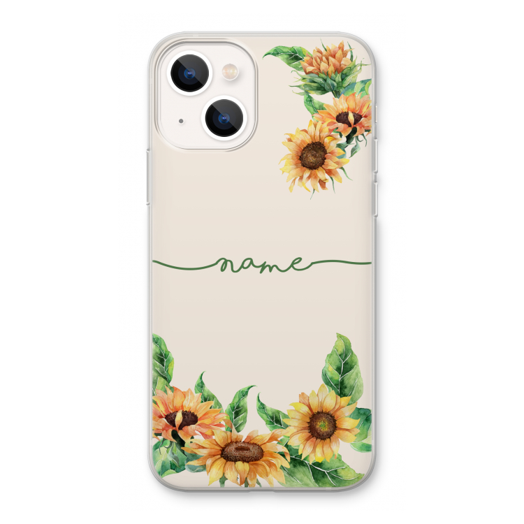 Zonnebloemen: iPhone 13 Transparant Hoesje