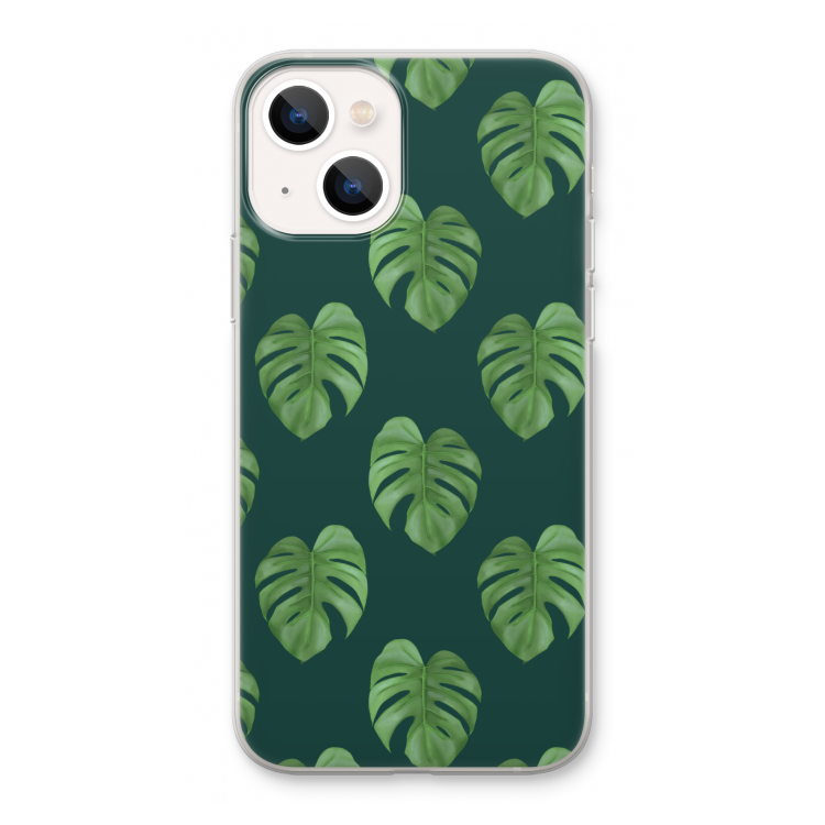 Monstera leaves: iPhone 13 Transparant Hoesje